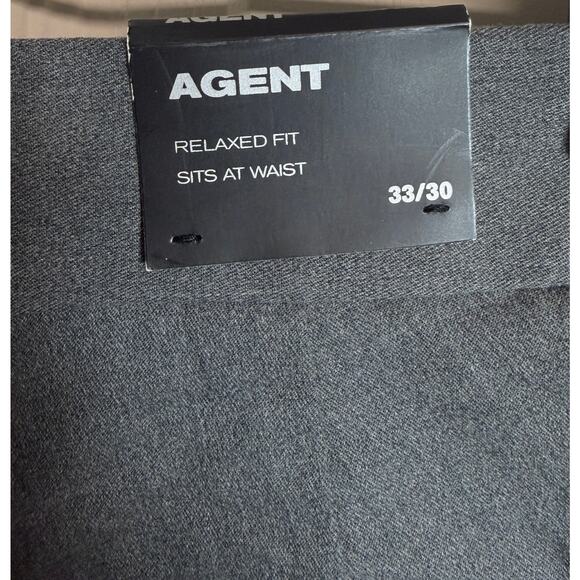 Express Agent 33 x 30 Slim Fit Dress Pants Gray Flat Front Stretch Men NWT New - Picture 7 of 10